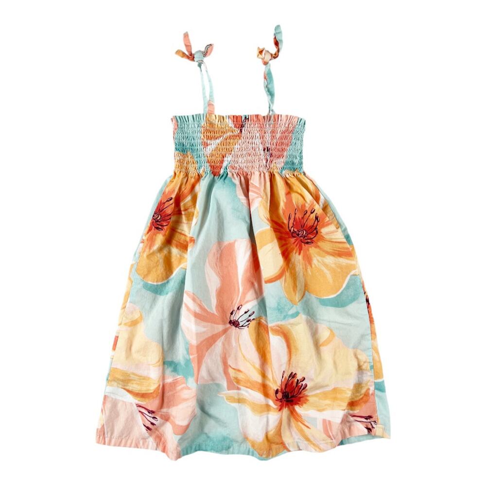 Tea Collection Mojave Desert Floral Tie Shoulder Mid Length Dress size 3